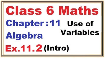 Ex.11.2 (Introduction) Chapter:11 Algebra | Ncert Maths Class 6 | Cbse