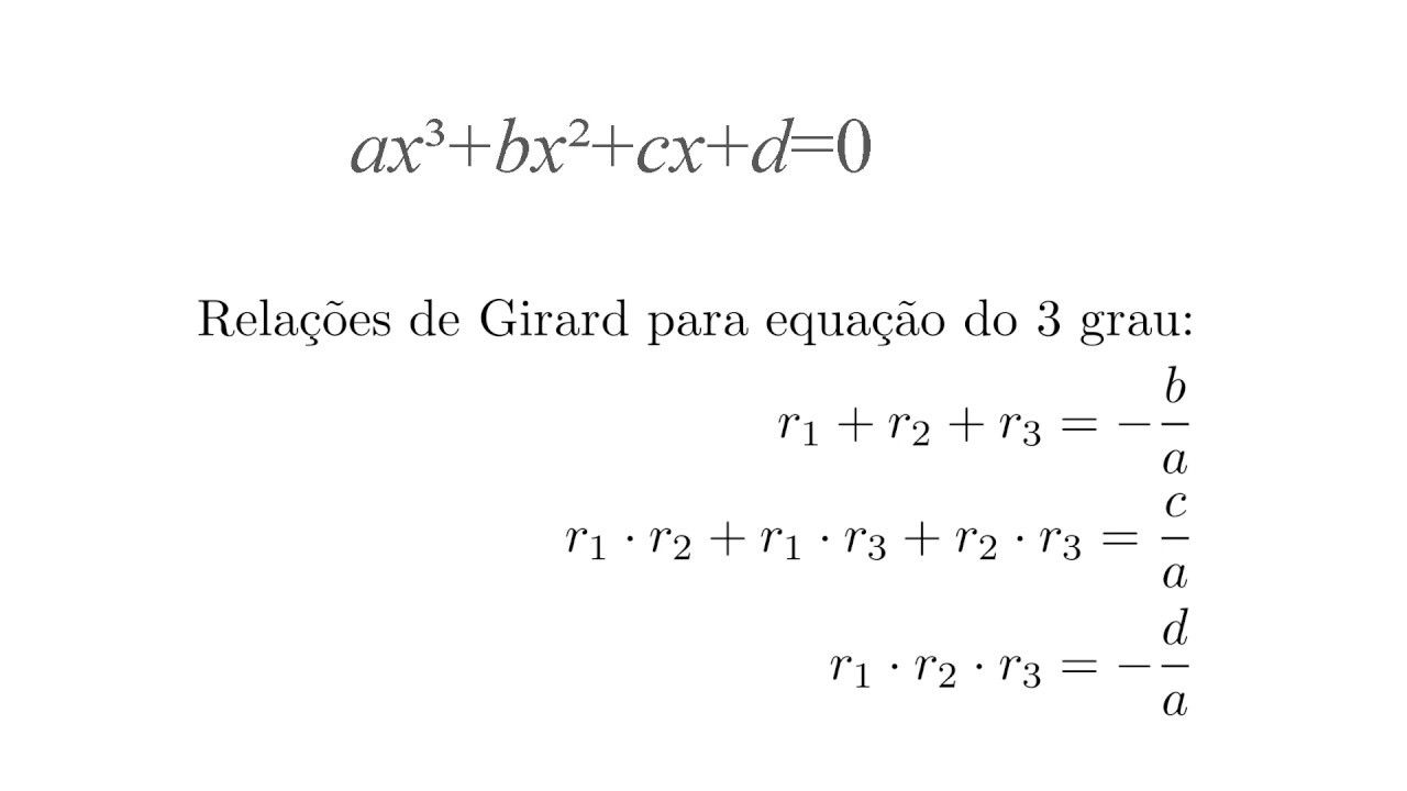 aula 3EM - Relação de GIRARD - YouTube