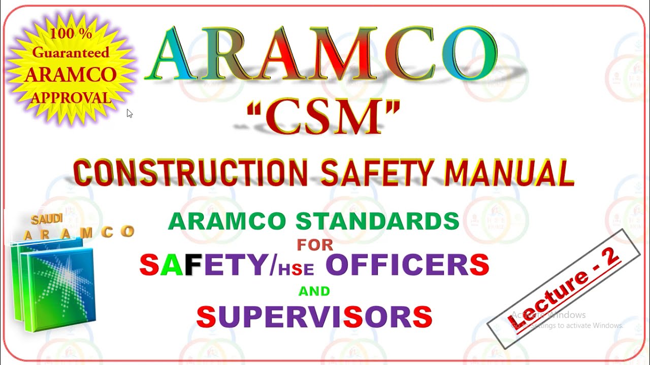 ARAMCO CSM PART2 ARAMCO Standards for Safety Officers & Safety
