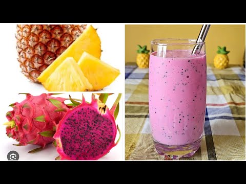 REFRESHING DRAGONFRUIT-PINEAPPLE SMOOTHIE