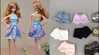 Barbie elbise yapımı || Barbie çoraptan bluz yapımı- 5 dakikada hallet--barbie kıyafet nasıl yapılır