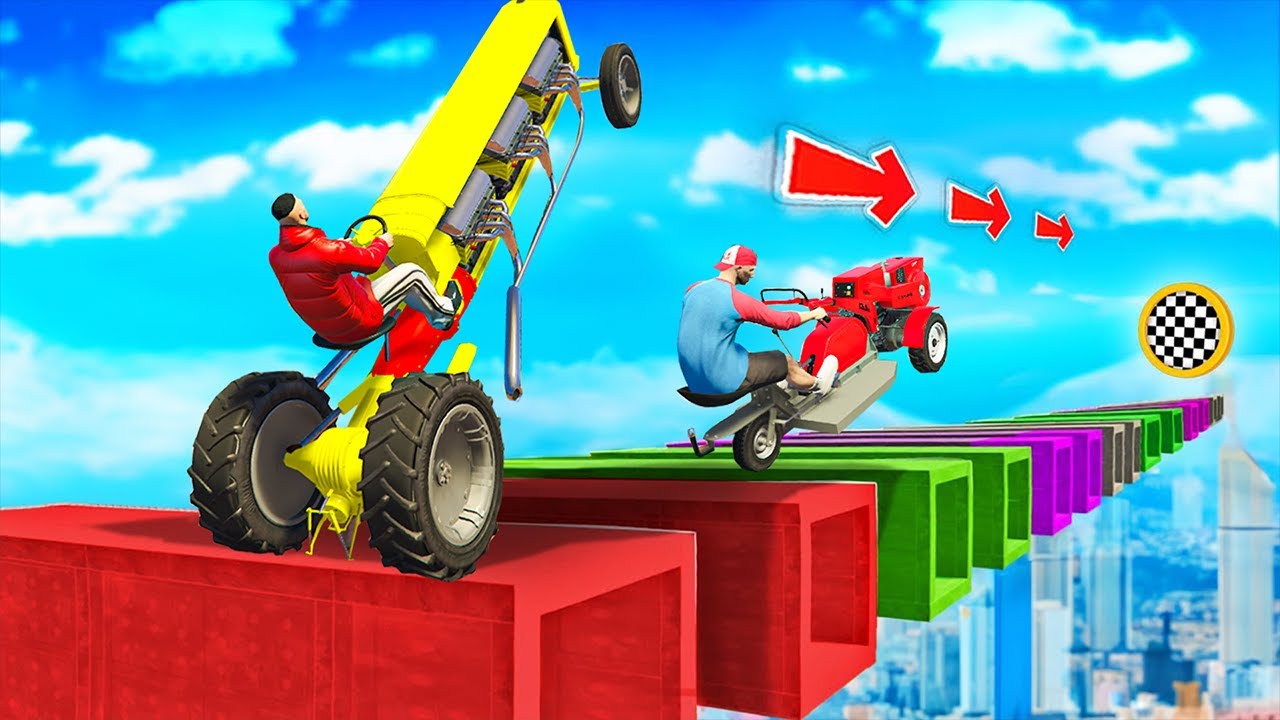 MINI TRAKTOR schafft die KAPUTTE STRECKE in GTA 5!