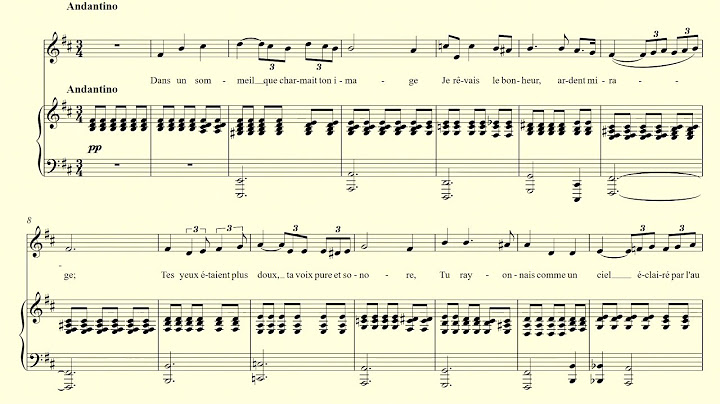 Après un rêve - Fauré – accompaniment and vocal line in B minor