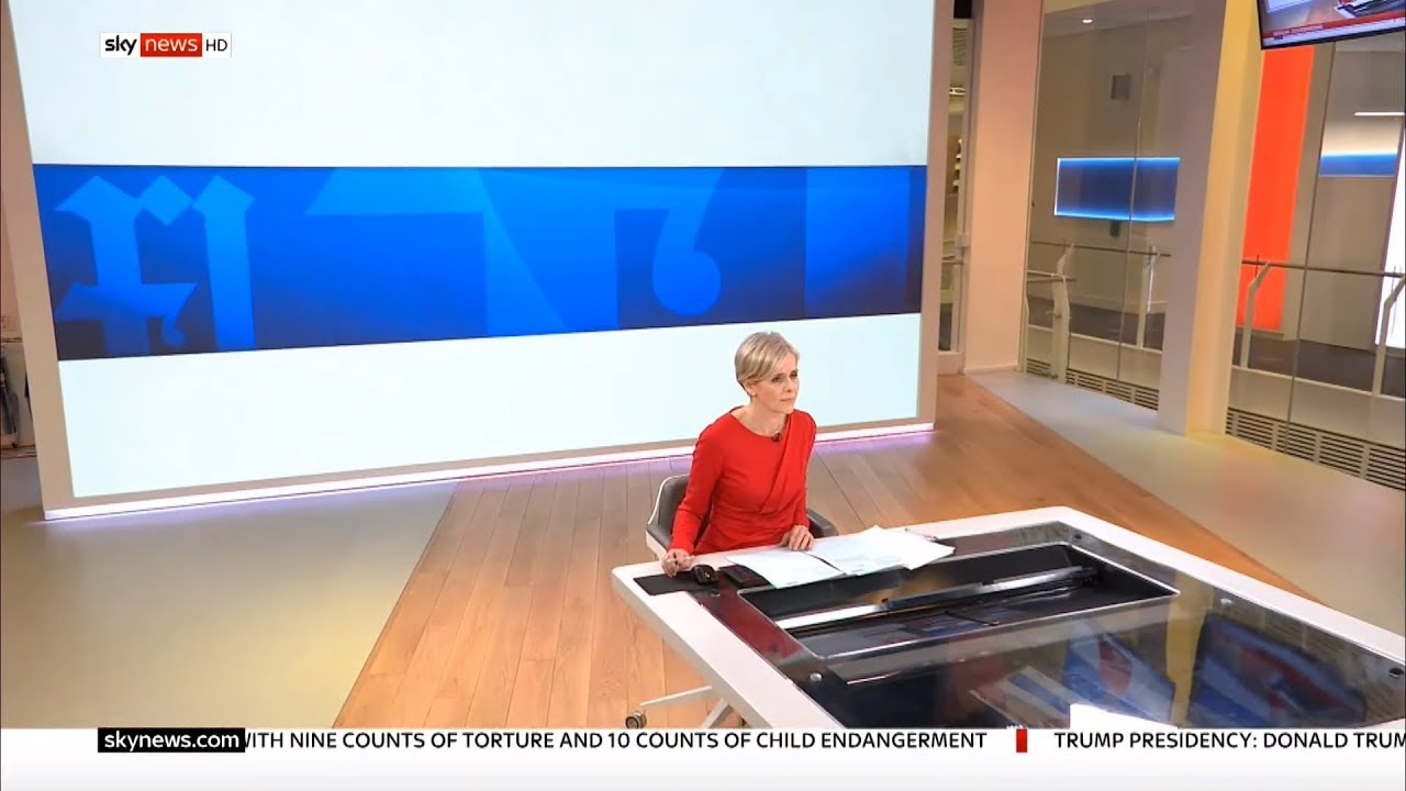 Sky News at 9pm - 16th January 2018, First in the Glass Box Studio in 2018 (Openers/TOTH)