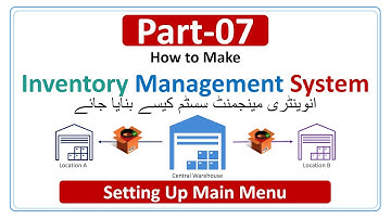How to Make Inventory Management System Part-7 in Urdu/Hindi | Setting Up Main Menu