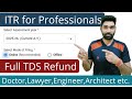 ITR filing online 2025-26 for professionals | Income tax return(ITR 4) for Profession u/s 44ADA 2025