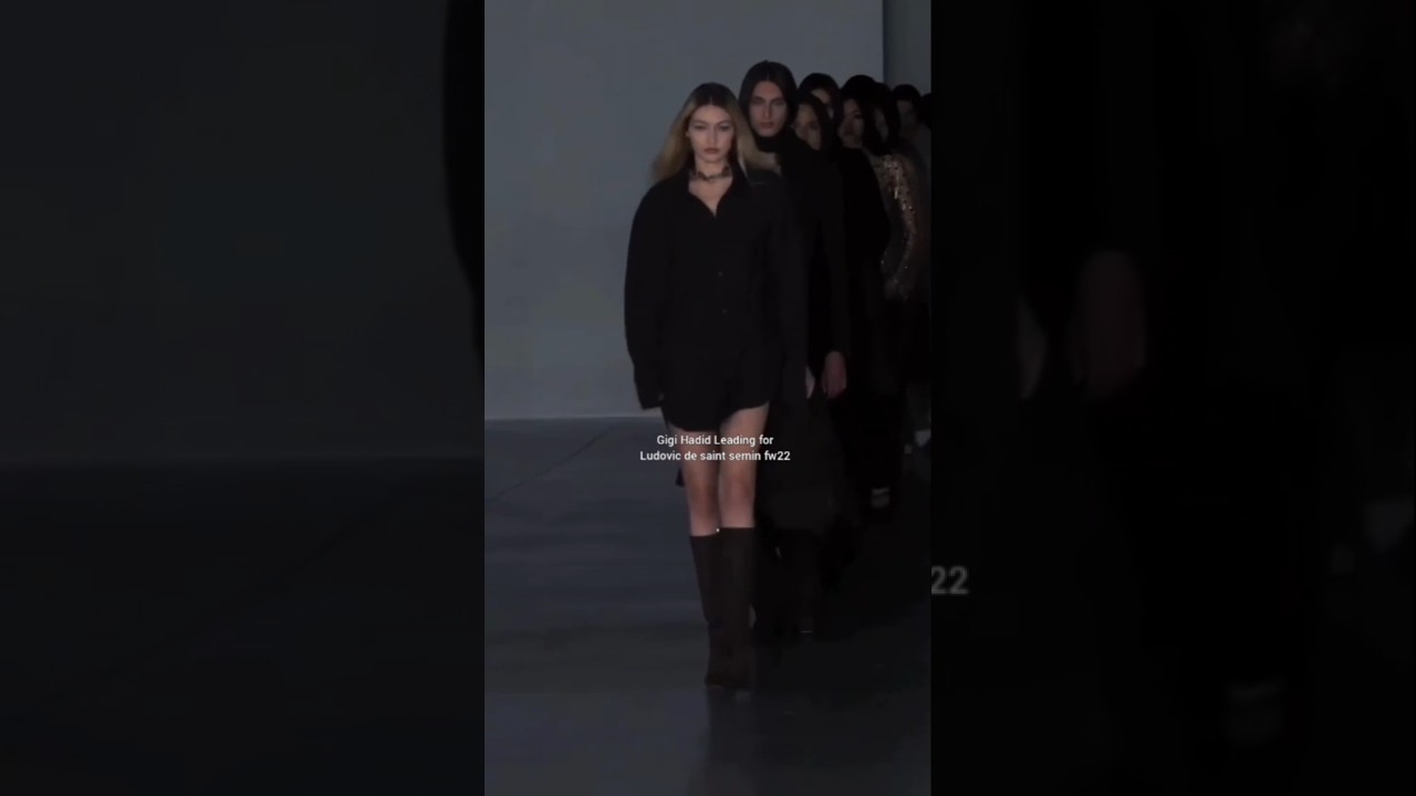 Gigi Hadid Leading the Ludovic de saint sernin fw22
