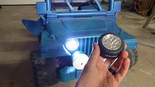 Power Wheels Battery LED Flashlights Headlights DIY