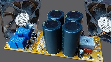How to make Power Supply Amplifier Capacitor 4pcs with Relay Projector Circuit at home