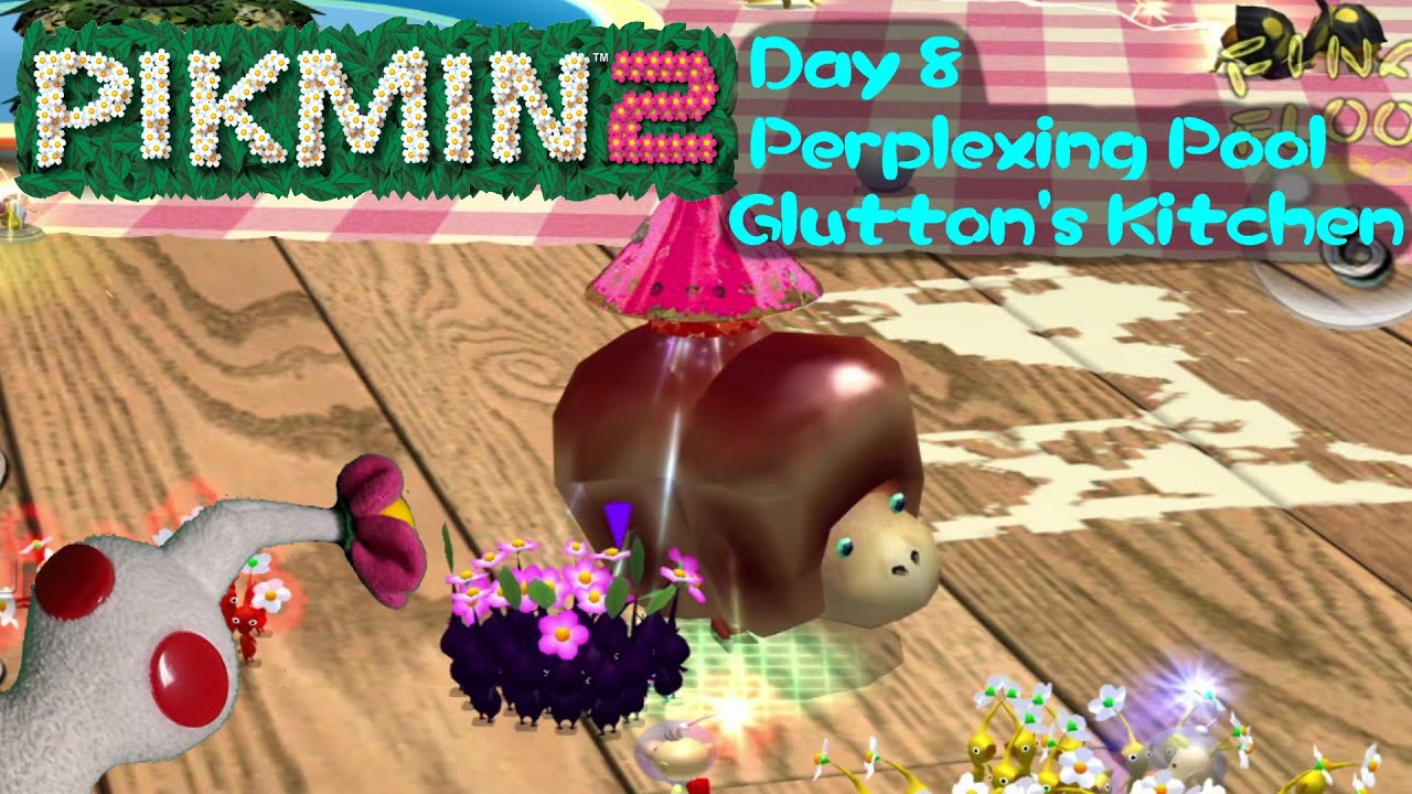 Snowball plays Pikmin 2 HD Day 8 Perplexing Pool and Gluttons Kitchen ...