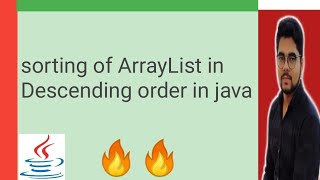 sorting of ArrayList in Descending order in java || Shyam Sundar