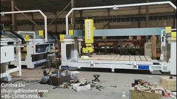 Multifunctional CNC 5 axis granite marble stone sink countertop cutting machine