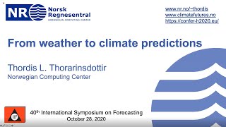 Dr Thordis Thorarinsdottir: From weather to climate predictions