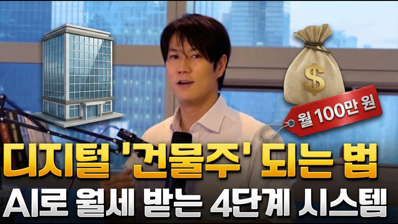 월세 받는 'AI 건물주 되기 오늘부터 시작합니다. (월 순수익 100만 원 4단계 로드맵)