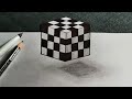 Floating 4×4 RUBIC CUBE - - - 3D Anamorphic illusion #rubiccube #3Dart