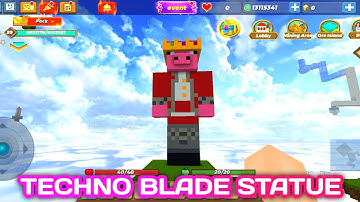 How to make techno blade statue in skyblock (Blockman go)