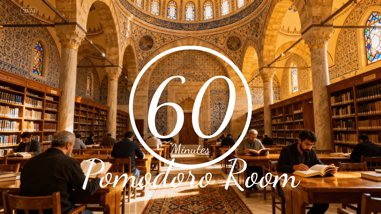ASMR Ottoman Empire Library: Relaxing Work Environment with Ambient Sounds| 1 Hours