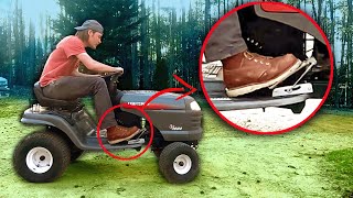 RACING MOWER gets a THROTTLE PEDAL!!