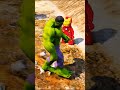 GTA V: IRON MAN BUS STUCK ON RAILWAY TRACK AND HULK HELPED HIM #gta5