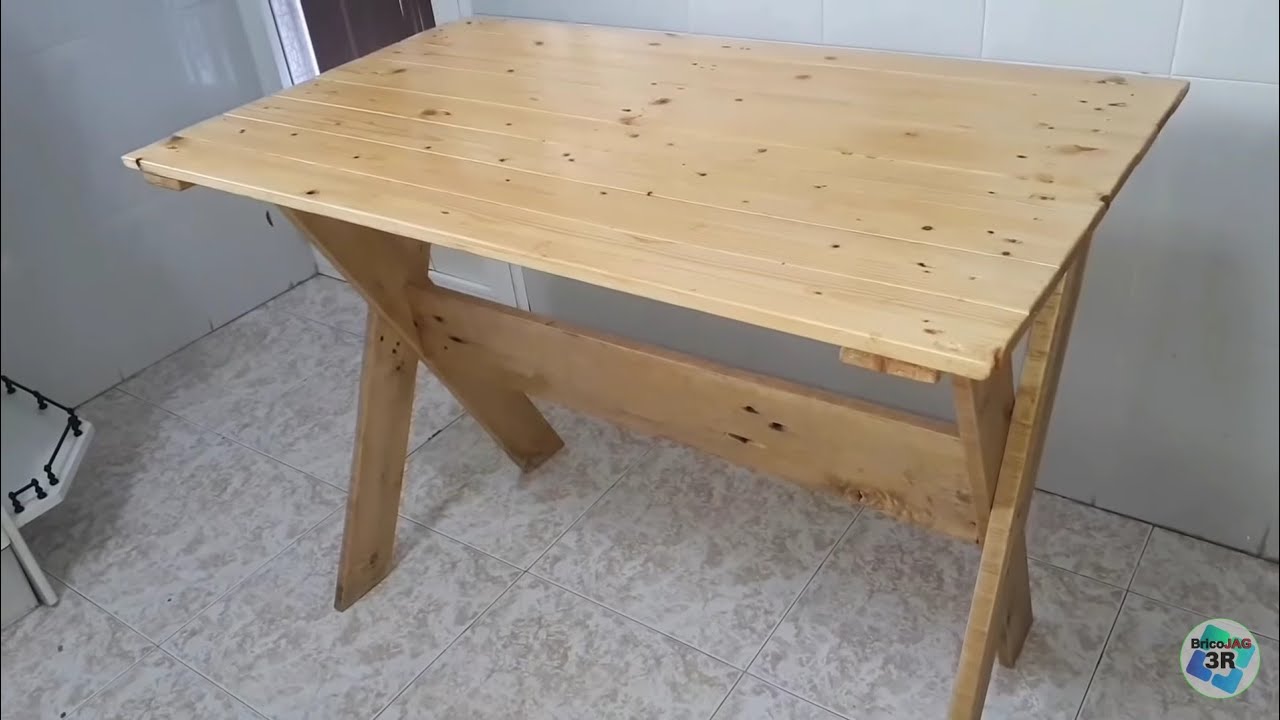 Mesa con Tablas Palets | Mueble con Tarima de palet | Ideas con madera de palet YouTube