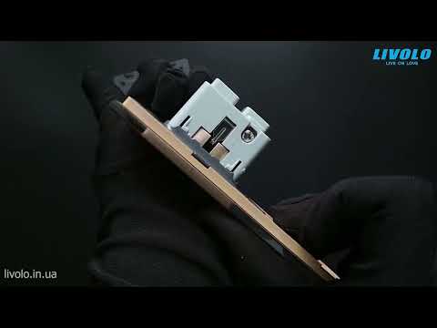 Сенсорный диммер для управления освещением на 1 сенсор и 1 розетку Livolo стекло, видео 1