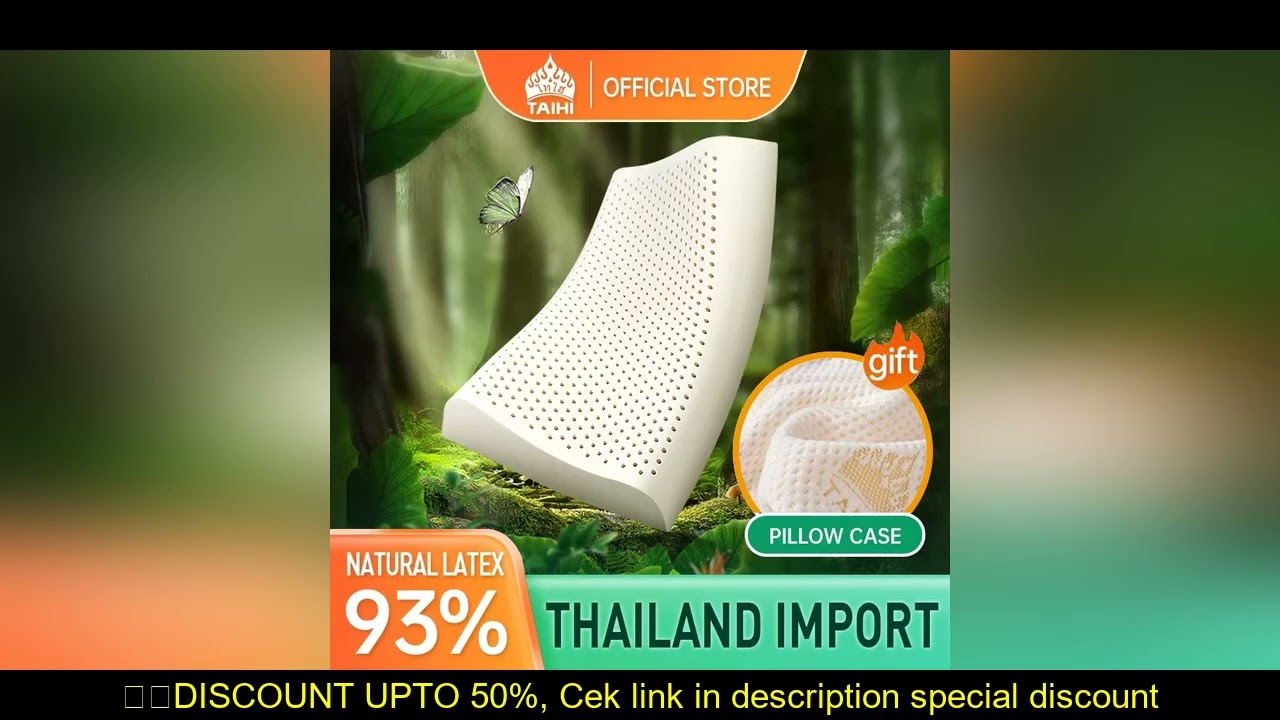 TAIHI Thailand Latex Pillow For Neck Pain Protect Vertebrae Health Care Orthopedic Massage Pillows F