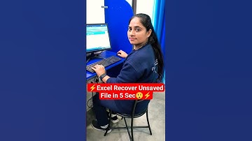 Excel Recover Unsaved File In Just 5 Sec🔥😲 #viral #excel #exceltips #computer