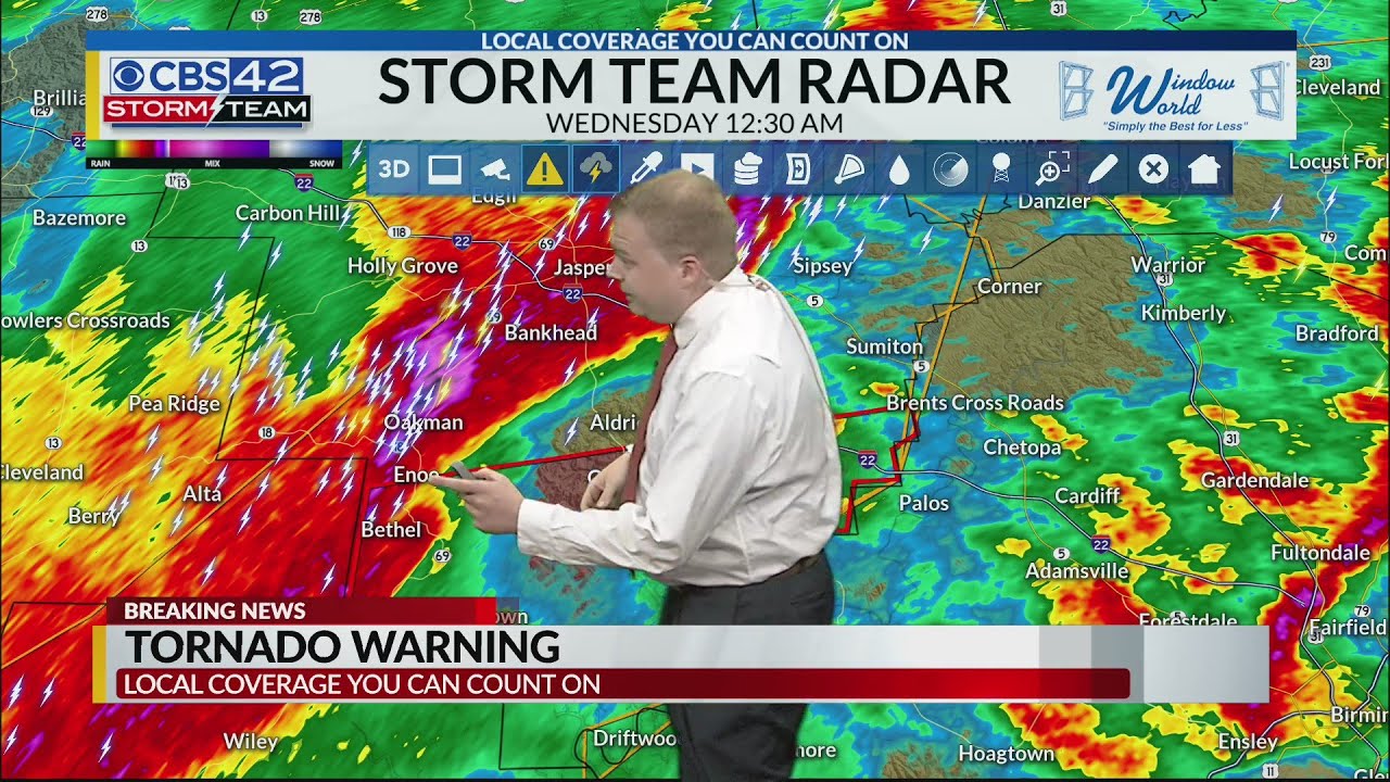 Severe Weather Coverage 11/30/22 12:35-2:35 AM - YouTube