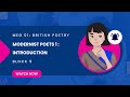 Modernist Poets - Introduction| MEG 01 | Block 9 | British Poetry | IGNOU
