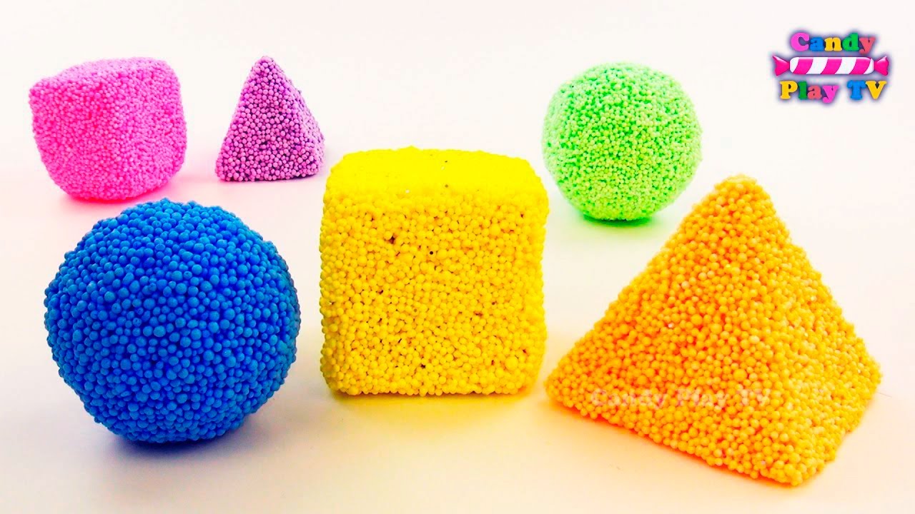 Learn colors with Squishy Glitter Foam Learn SHAPES and Unboxing