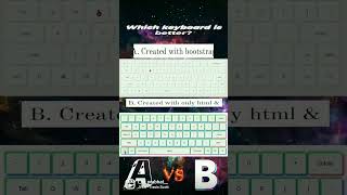keyboard using html css and bootstrap