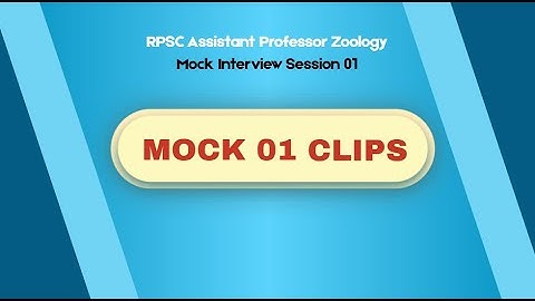 RPSC Assistant Professor Zoology Interview - Mock Interview Clips for Zoology ! Interview Tips |