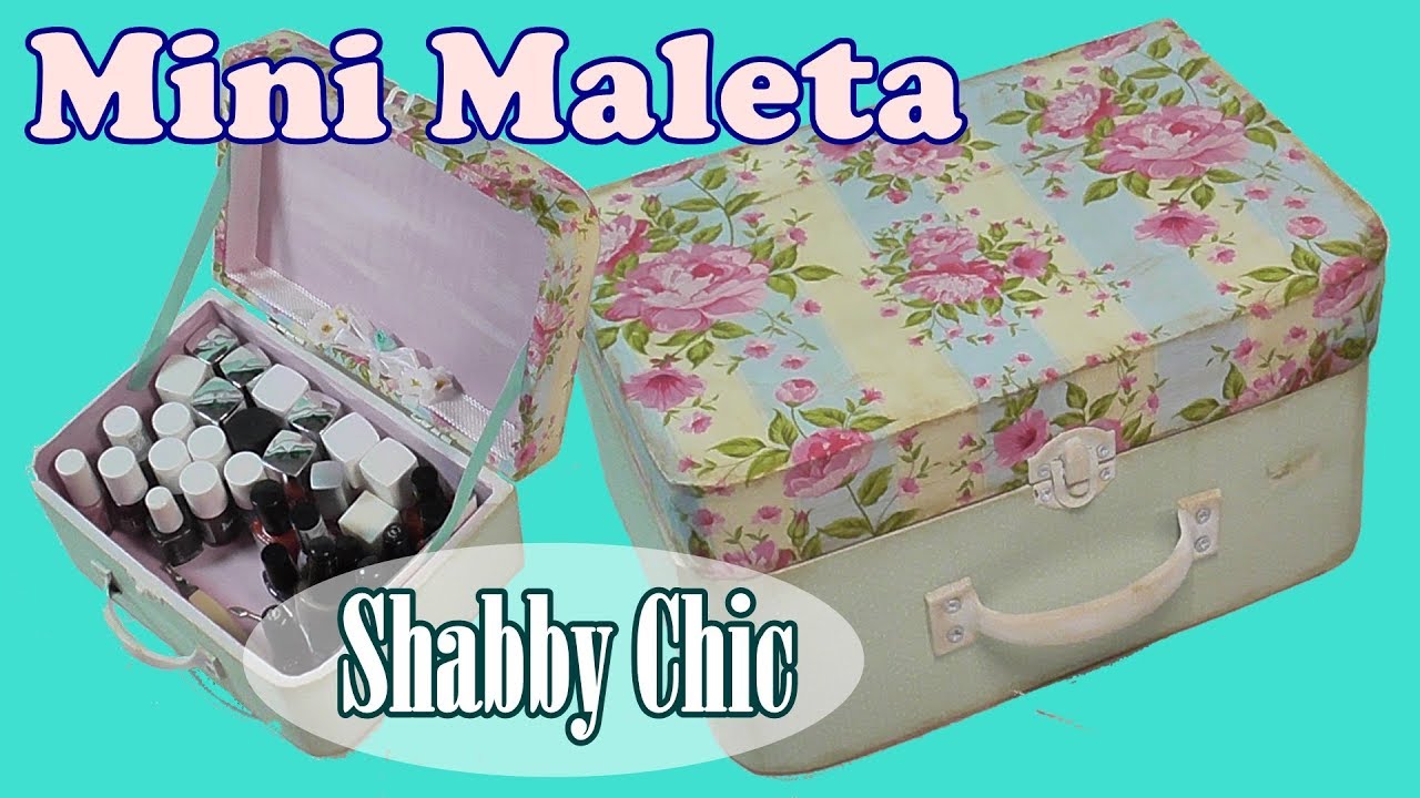 Mini cardboard suitcase Shabby Chic Style 
