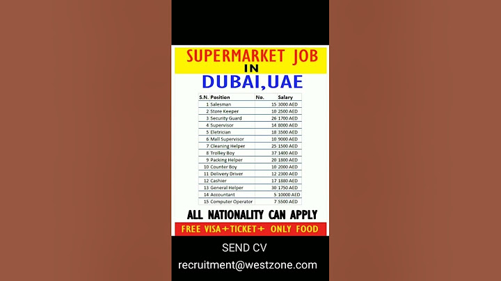 dubai job vacancy