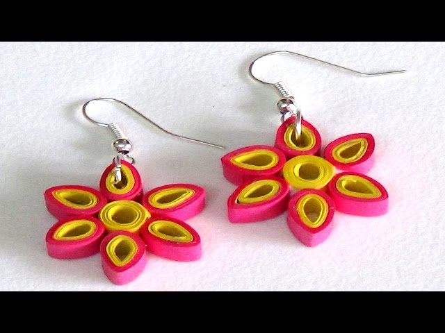 paper quilled jhumkas with rose stud | Quilled jewellery, Paper quilling  jewelry, Quilling earrings