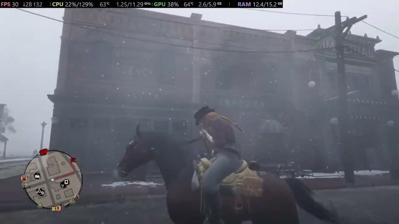 RDR2 Open World Exploration - Snowy Christmas Ride To Blackwater