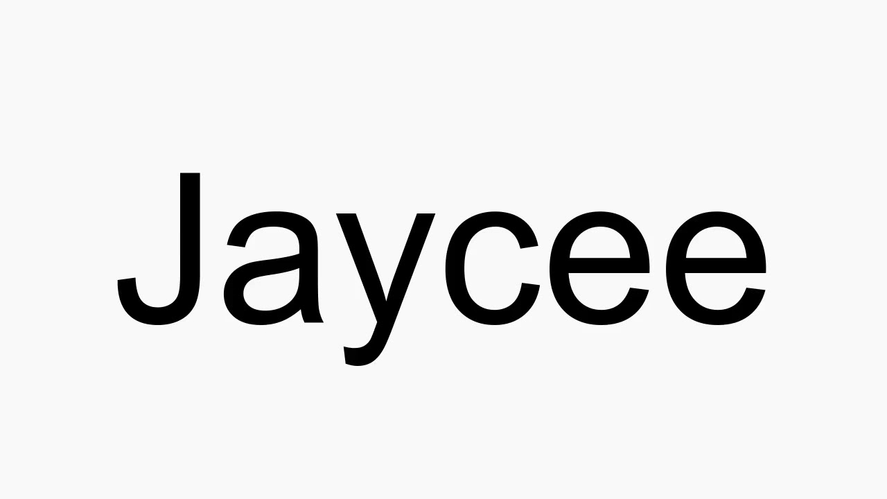 How to pronounce Jaycee YouTube