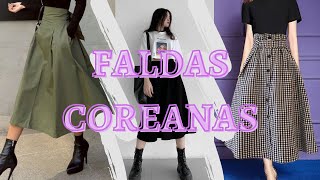 OUTFITS COREANOS. FALDAS (largas) YouTube