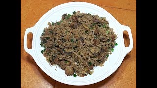 Pork Fried Rice - Pork & Mushroom Rice - Chinese Pork Rice - How to make fried rice