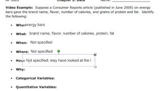 Celebrity AP Stats Ch 2 video example Wealth