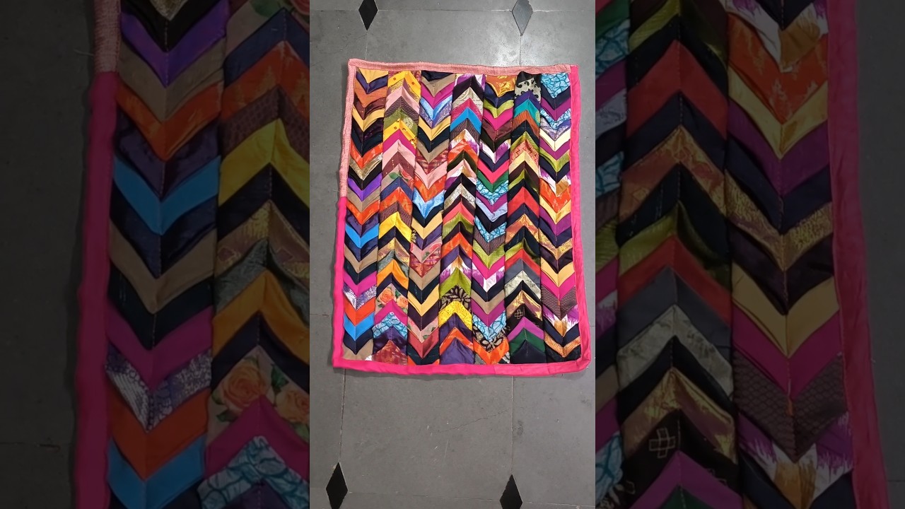 Old clothes reusing idea / DIY floor mat / Carpet / Doormat / Yoga mat making from waste fabric