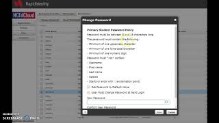 Changing Passwords in NCEdCloud/RapidIdentity