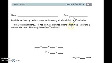 Gr 1 Module 2 lesson 1 exit ticket