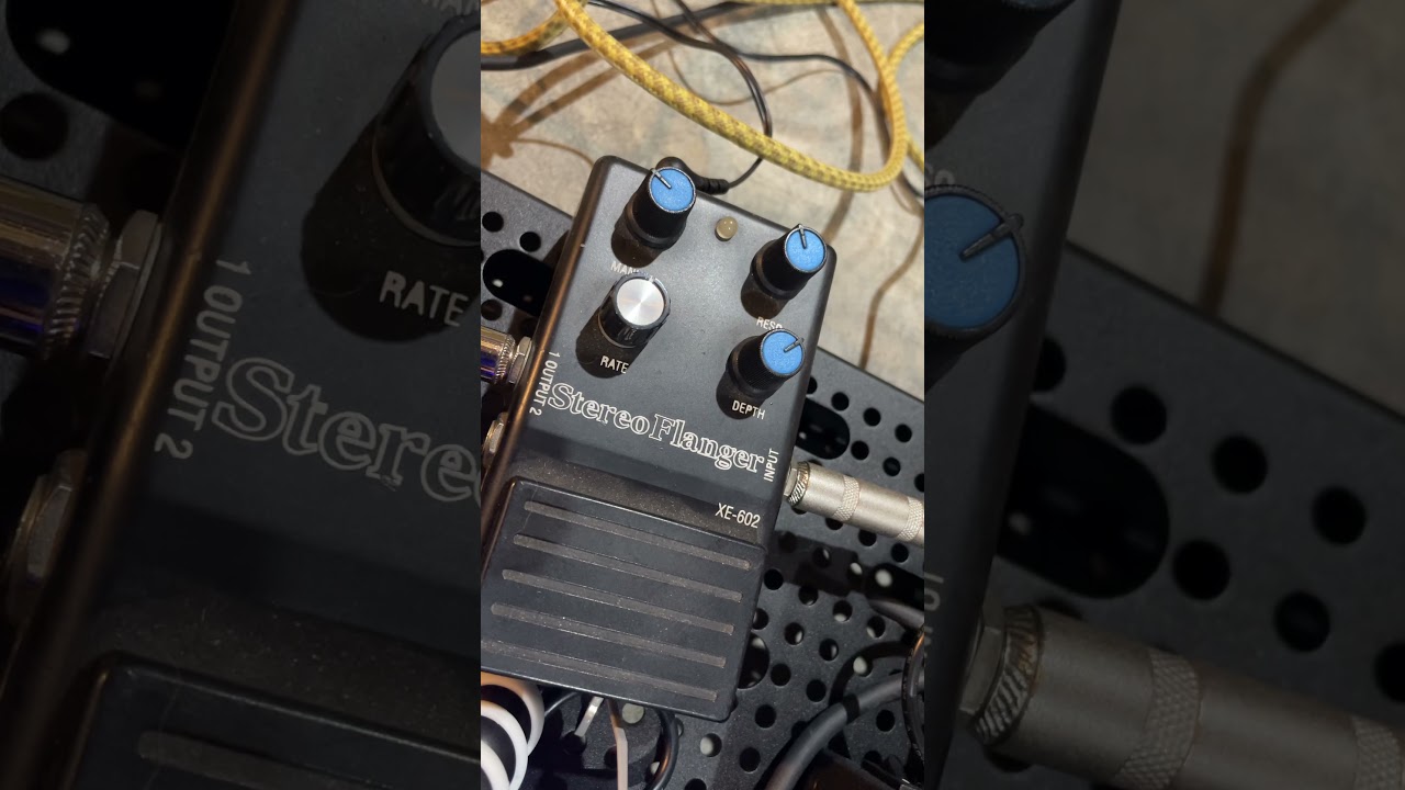 In Line Effects XE-602 Stereo Flanger Demo (Rad 80’s Japanese Effect)