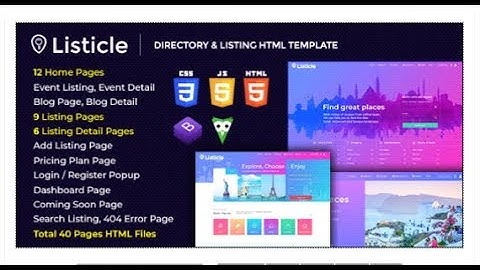 Listicle - Directory & Listing HTML Template | Themeforest Templates