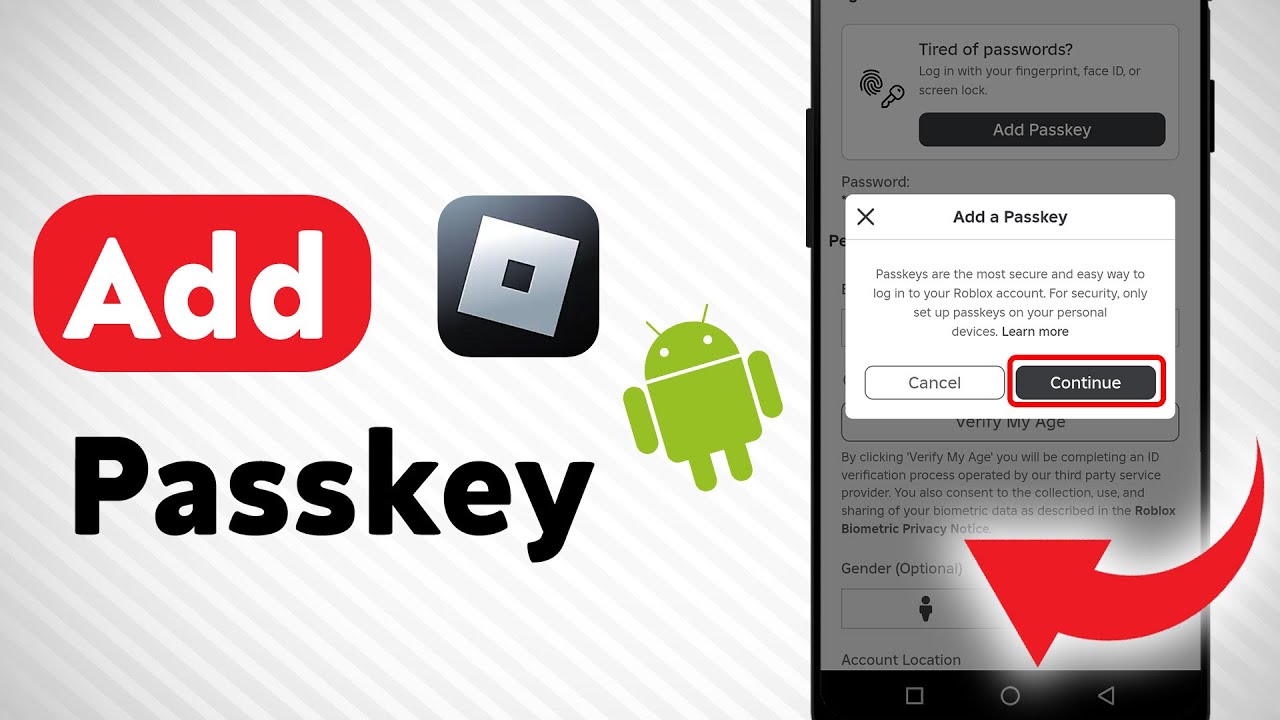 How to Add Passkey on Roblox On Android (Updated) - YouTube