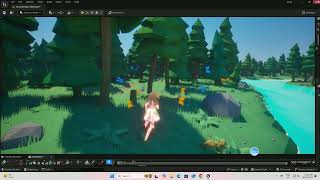 UE5.5 +Vroid tutorial:How To Change / Load Levels  preview. 虚幻5.5 教程+新Vroid人物教程预览: 如何让女孩通过蝴蝶门后改变场景