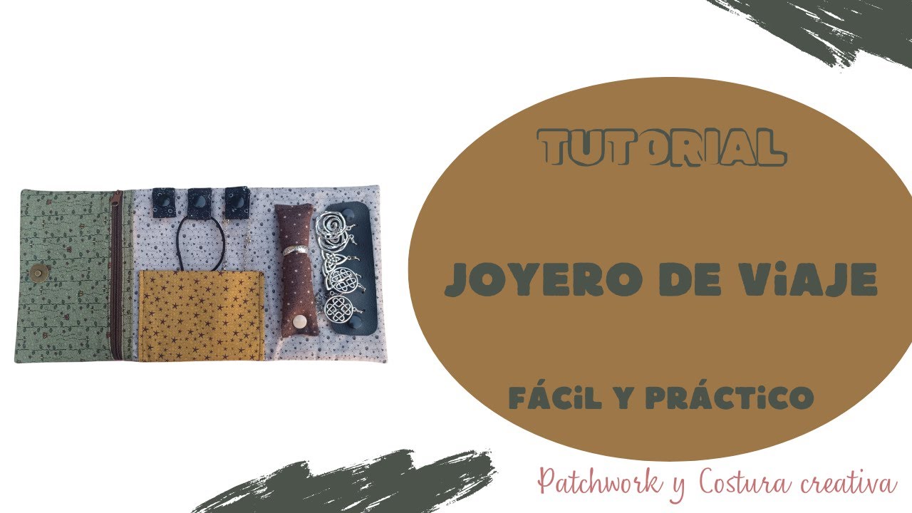 Joyero de viaje. TUTORIAL paso a paso con medidas. Fácil y práctico. Costura creativa.