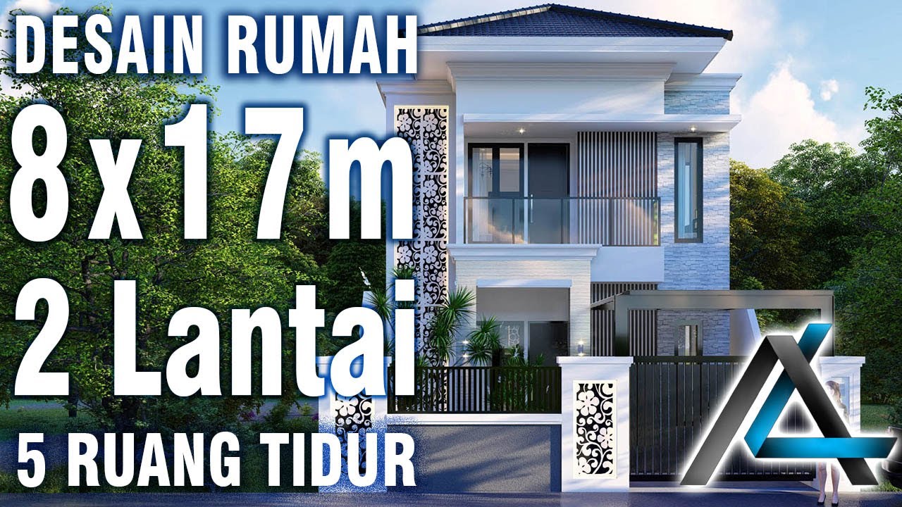 DESAIN RUMAH 8 x 17 meter I Kalimantan Selatan – 3D ANIMASI DESAIN RUMAH TROPIS MODERN