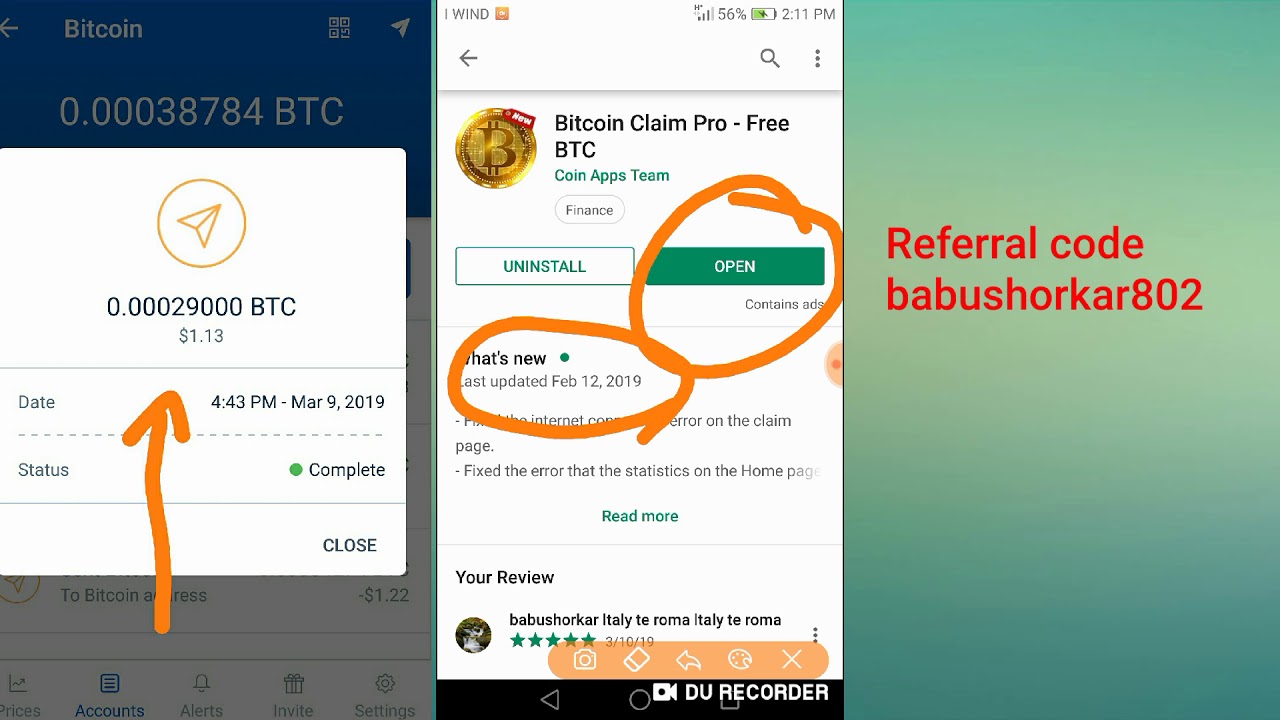 Bitcoin Claim Pro Free Btc Earn Money Online Payment Proof Video Referral Code User Babushorkar802 - 